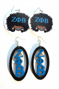 ZΦB Afro Diva Statement Earrings 💙