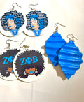 Afrocentric Handmade Earrings | ZΦB Sorority Style Jewelry | Lightweight Bold Earrings