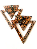 Leopard Afrocentric Triangle Earrings – Lightweight Statement Earrings | Melanin Creations